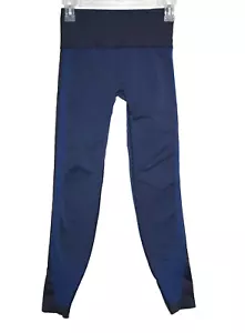 Lululemon Leggings Damengröße 4 schwarz & kobaltblau fest spitz zulaufend gerippte Taille - Bild 1 von 2