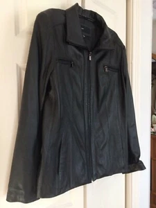 AVANTI Women’s XL Black Soft Leather Jacket Pit-pit 22 1/2” Length 26” Waist 41” - Bild 1 von 9