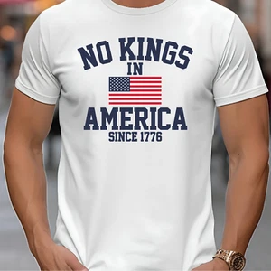 NO KINGS IN AMERICA Anti Trump MAGA RESIST Political T-Shirt - Picture 1 of 5