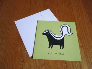 Cute Skunk Greeting Card Great Arrow Blank Funny Suitable to Frame UNIQUE - Picture 1 of 12