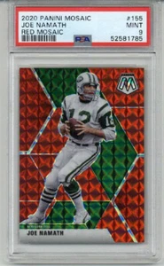 2020 Panini Mosaic Red Mosaic #155 Joe Namath Card New York Jets PSA 9 POP 3 - Bild 1 von 2