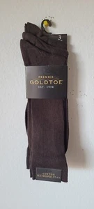 Gold Toe Men's 3-Pairs Premier Cotton Metropolitan Crew Socks. (93). - Picture 1 of 6