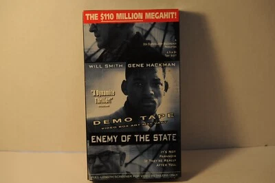 Enemy of the State, Will Smith, Gene Hackman, Demo tape, Action Movie, VHS tape - Image 1 of 2