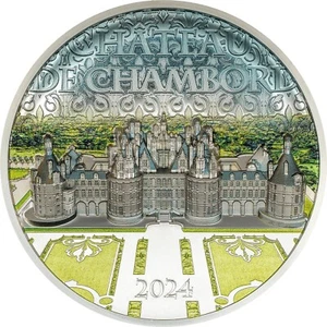 CHATEAU DE CHAMBORD 5 Oz Silver Coin $25 Cook Islands 2024 - Bild 1 von 3