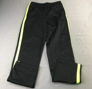 Athletic Works Track Pants Youth Kids Extra Large 14-16 Black Green Activewear - Picture 1 of 8