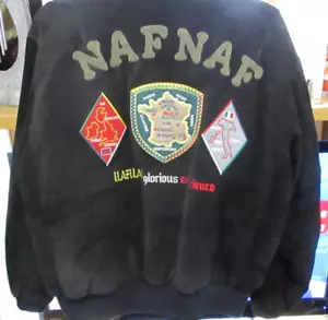Vintage uomo NAF NAF pelle nera scamosciata M-900 T.O petto 48 gloriosa esperienza - Foto 1 di 13