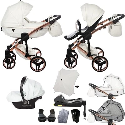 JUNAMA DIAMOND Individual 2in1 3in1 4in1BABYWAGEN KINDERWAGEN AUTOSITZ ISOFIX - Bild 1 von 4
