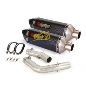 Slip For Yamaha YZF R1 2009-2014 Motorcycle Exhaust Mid Pipe DB Killer Muffler - Picture 1 of 10