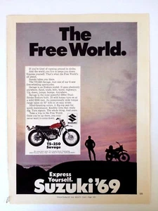 1969 Suzuki TS-250 Savage Motorcycle Print Ad - Picture 1 of 2