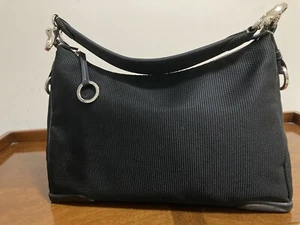 SAK Shoulder Purse – Structured Woven Black Exterior – Red Interior - Picture 1 of 4