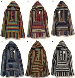 100% COTTON HANDWOVEN NEPALESE JACKET CAMPING HOODIE WINTER WARM WIND CHEATER - Picture 1 of 15