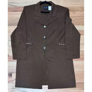 Womens Longline Blazer Size 18 Tailored Classic Smart Casual Jacket Transitional - Picture 1 of 4