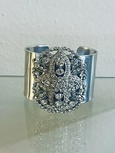 Banana Republic Rhinestone Cuff Statement Bracelet BR - Picture 1 of 16