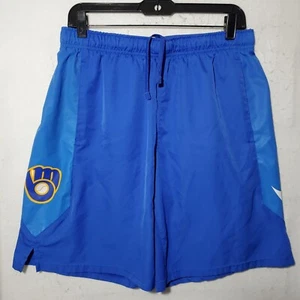 Milwaukee Brewers Shorts Herren Large MLB blau Nike Baseball Kordelzug - Bild 1 von 10