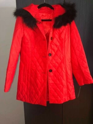 Hermoso Abrigo PIEL DE ZORRO REAL ROJO y NEGRO PEQUEÑO Foto 1 de 4