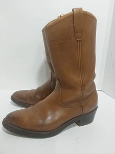 STIVALI DA COWBOY MASON WESTERN IN PELLE MARRONE DA UOMO 8,5/9 - Foto 1 di 5