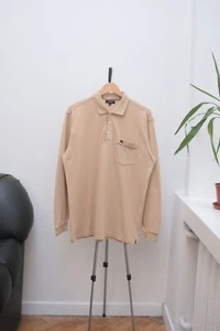 Burberry Beige Long Sleeve Polo Men's Medium - Picture 1 of 5