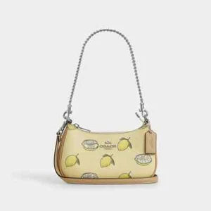 COACH Eri Mini Crossbody Bag With Lemon Print Garden Glade Multi Outlet NEW - Picture 1 of 13