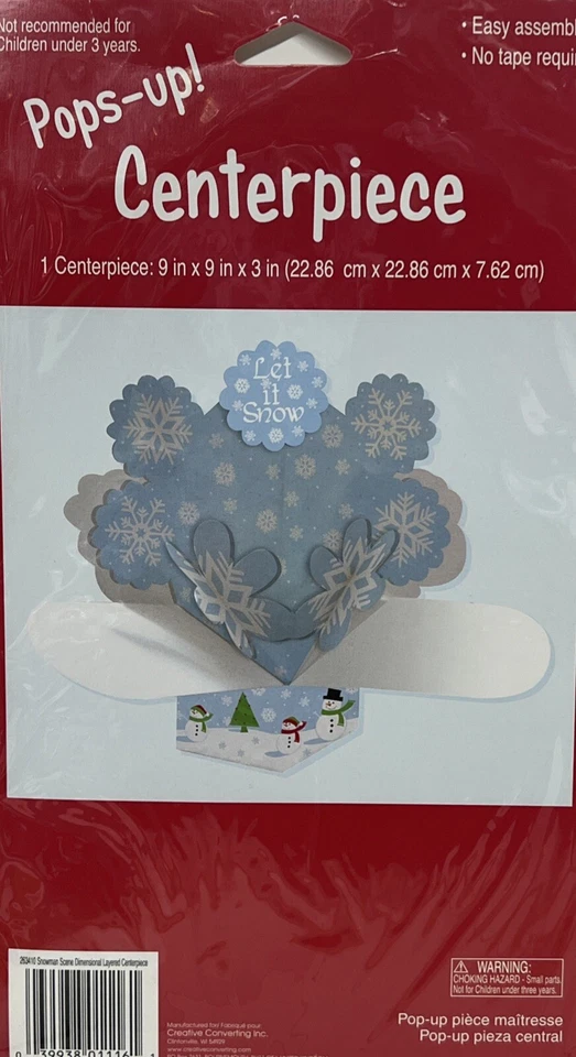 Let it Snow Dimensional Fireworks Centerpiece 11.5" x 10.5" x 3" Paper Decor - Image 1 of 2