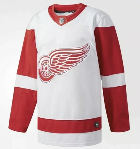 Adidas NHL Detroit Red Wings Authentic Hockey Jersey White CA7085 Men’s Sz 52 Cover