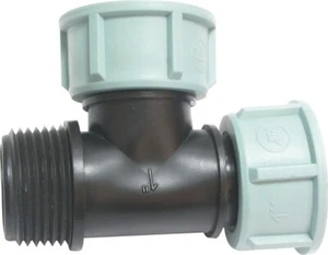 Gewindefitting PP T-Stück 2 x 1" IG (Überwurfmutter) + 1 x 1" AG #PAL5350 - Bild 1 von 1