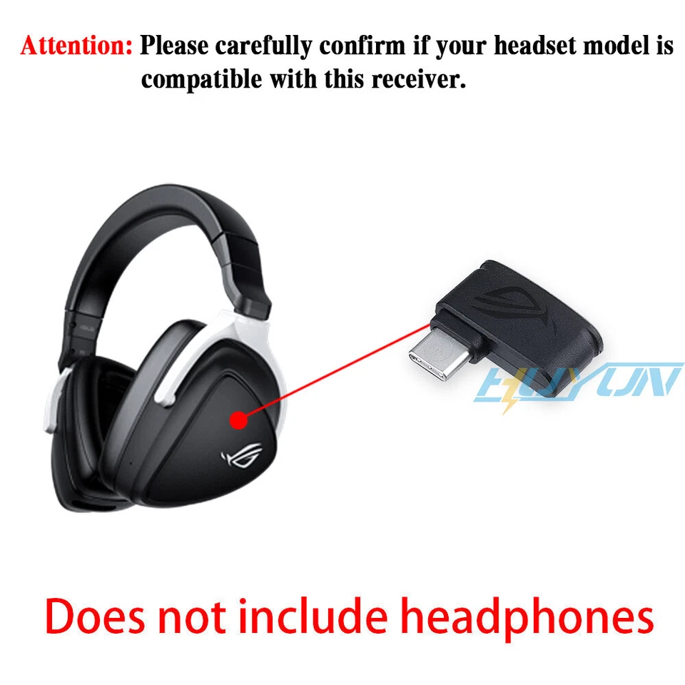 USB-C 2.4G Dongle Receiver Adapter for ASUS ROG DELTA S Wireless Headset  - Image 1 of 4