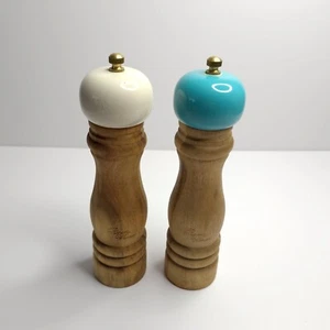Pioneer Woman Salt & Pepper Grinders Wood Country Core Farmhouse - Picture 1 of 9