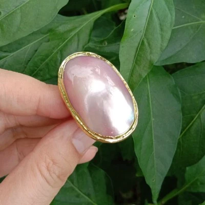 Anéis de concha do mar rosa feitos à mão com miçangas verão oceano concha anéis ajustáveis - Imagem 1 de 4