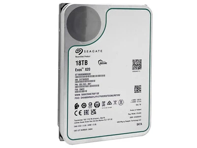 Seagate Exos X20 ST18000NM003D 18TB 512E SATA 6Gb/s 3.5"  Enterprise Hard Drive - Image 1 of 4