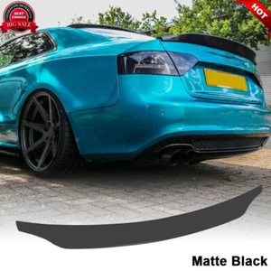 For Audi S5 RS5 Coupe 2009-2016 Matte Black Rear Trunk Lip Spoiler Boot Wing Lip - Picture 1 of 11