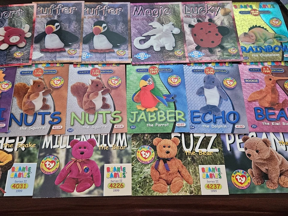 TY BEANIE BABIES COLLECTOR CARDS SERIES 2 PLUS STICKERS YOU PICK SEE SCANS - Image 1 of 1