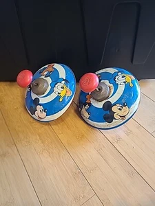 Vintage 1973 Tin Toy Top Mickey Goofy Pluto Donald Disney Chein Playthings Japan - Picture 1 of 7