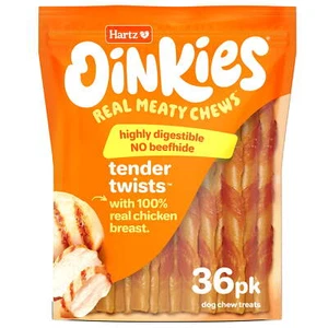 Hartz Oinkies Tender Twists Wrapped with Real Chicken Breast Dog Treats - Picture 1 of 5