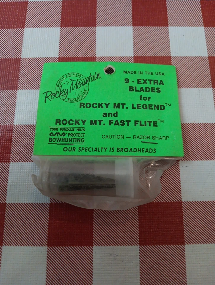 Barrie Rocky Mountain Broadhead 9 hojas Rocky MT. Fast Flite And Legend NUEVO Foto 1 de 3