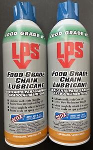 2x LPS Food Grade H1 Chain Lubricant DETEX #06016, Water Resistant, 12oz Each
