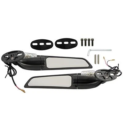 Adjustable Rearview Wind Wing Mirrors Lights for Suzuki GSXR600 GSXR750 GSXR250R - Image 1 of 4
