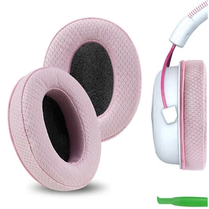 Geekria Mesh Fabric Ear Pads for HyperX Cloud II III Mix Alpha Stinger Headphone - Picture 1 of 6