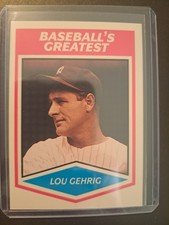 LOU GEHRIG NEW YORK YANKEES 1989 BASEBALL'S GREATEST CMC BASEBALL CARD