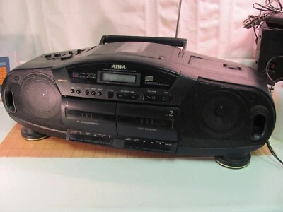 CASSETTE RÁDIO ESTÉREO DISCO COMPACTO AIWA CSD-XW505U Testado - Veja a Descrição - Imagem 1 de 4
