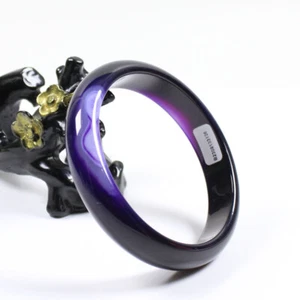 68mm Certified Natural Agate Chalcedony Lavender purple Jade Bangle j7217 - Picture 1 of 12
