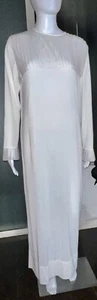 Vintage Le Voys 60’s Long Sleeve Maxi Nightgown Dress Sz M - Picture 1 of 14