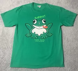 Vintage Ribbit! Toad Suck Arkansas T Shirt Men’s Size Medium Hanes 50/50 Green - Picture 1 of 9