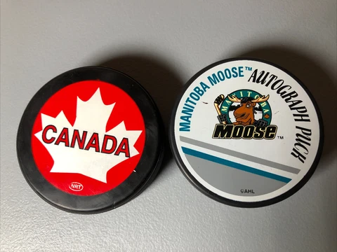 Manitoba Moose Hockey Puck Canada Official Puck Lot Cover