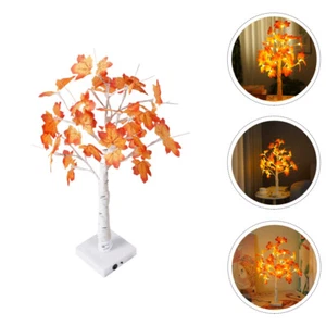 Maple Leaf Tree Lamp Tabletop Tree Lamp Thanksgiving Lighted Maple Tree - Picture 1 of 12