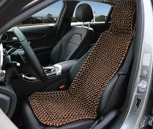 Natural Wood Beaded Seat Cover Massaging Cooling Cushion for Car Truck. Keeps th - Picture 1 of 6