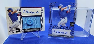 2023 Leaf Trinity Enmanuel Bonilla button PATCH AUTO # 10/10 & clear auto #35/99 - Image 1 of 4