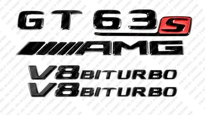 Новый черный красный эмблемы логотипы буквы для Mercedes-Benz V8 Biturbo GT63s AMG X290 - Изображение 1 из 4