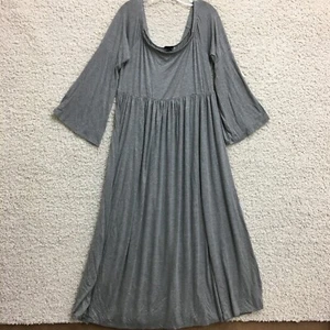 NUOVO Abito Torrid 2X Adulto Più Grigio Scollato Manica Lunga Jersey Maxi Donna - Foto 1 di 11