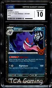 CGC 10 GEM MINT Gengar 057/091 COSMOS HOLO Trucco o Scambio Carta Pokemon - Foto 1 di 2