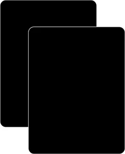 Black Flexible Plastic Cutting Board Mat 2 Pack, 15" X 11.5", Made in the USA, - Picture 1 of 12